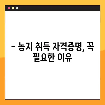 농지 취득 자격증명 발급, 이렇게 하면 쉽게 끝! | 농지법, 자격증명 발급절차, 서류, 주의사항