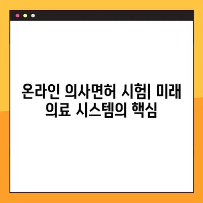 디지털 시대의 의료, 의사면허도 온라인으로? | 온라인 의사면허 시험, 디지털 의료 혁신, 미래 의료 시스템