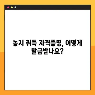 농지 취득, 자격증명 어떻게 받나요? | 농지취득자격증명 조건, 발급 방법, 주의사항 완벽 가이드