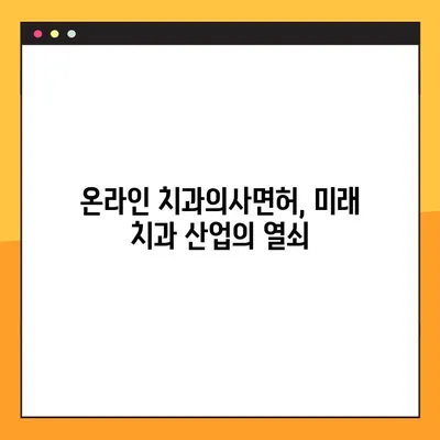 온라인 치과의사면허 발급의 힘| 업계 확장 잠재력 분석 및 전략 가이드 | 온라인 진료, 원격 의료, 디지털 헬스케어