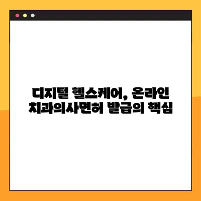 온라인 치과의사면허 발급의 힘| 업계 확장 잠재력 분석 및 전략 가이드 | 온라인 진료, 원격 의료, 디지털 헬스케어
