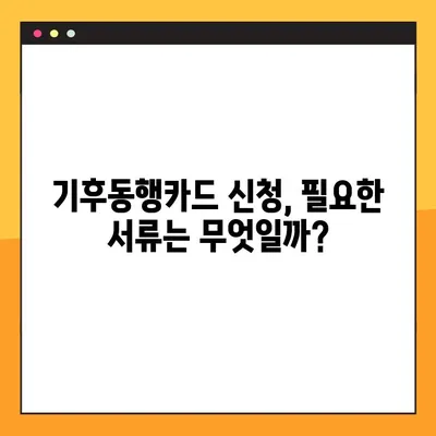 기후동행카드 신청 & 발급 완벽 가이드 | 단계별 설명, 필요 서류, 주의 사항