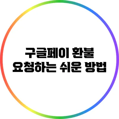 구글페이 환불 요청하는 쉬운 방법
