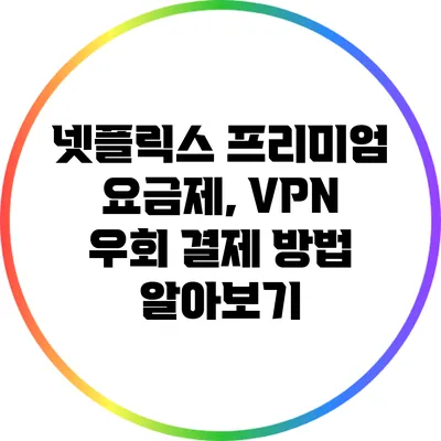 넷플릭스 프리미엄 요금제, VPN 우회 결제 방법 알아보기