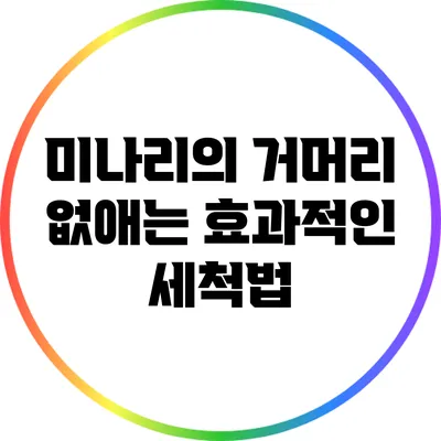 미나리의 거머리 없애는 효과적인 세척법