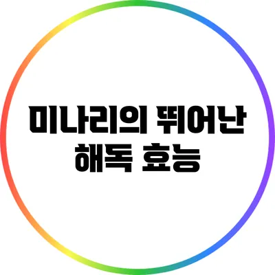 미나리의 뛰어난 해독 효능