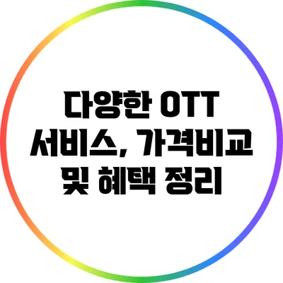 다양한 OTT 서비스, 가격비교 및 혜택 정리
