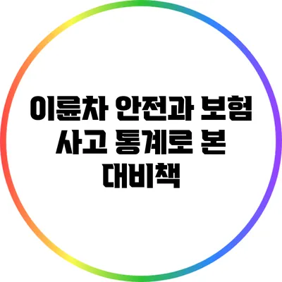 이륜차 안전과 보험: 사고 통계로 본 대비책