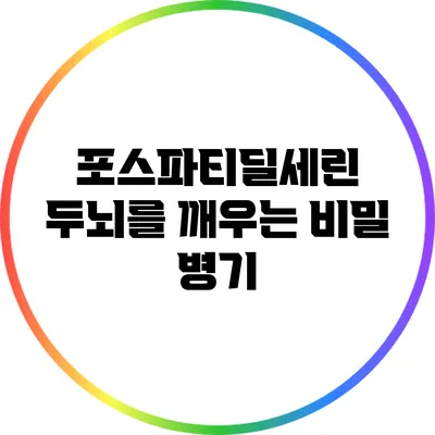 포스파티딜세린: 두뇌를 깨우는 비밀 병기