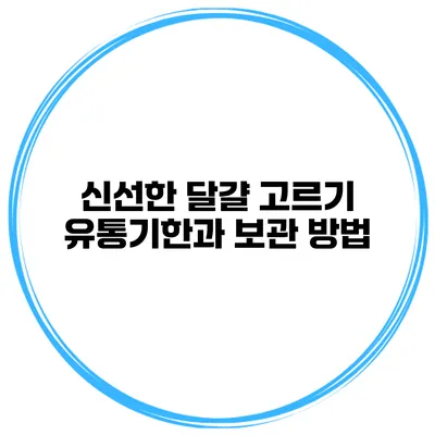 신선한 달걀 고르기 유통기한과 보관 방법