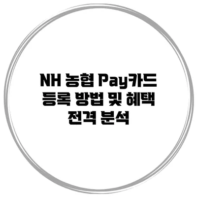NH 농협 Pay카드 등록 방법 및 혜택 전격 분석